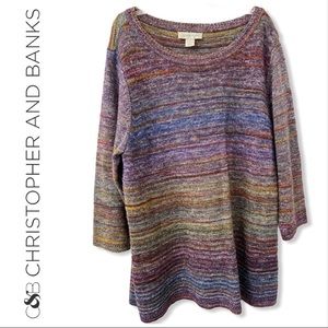 CHRISTOPHER & BANKS 3/4 Sleeve Pullover Sweater XL